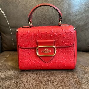 Coach Morgan Top Handle Satchel in signature leather